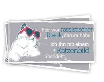 Stickers: Cats Against Racism (5 pieces)