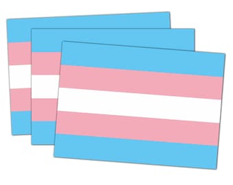 Aufkleber: Transgender Flagge (30 Stück)