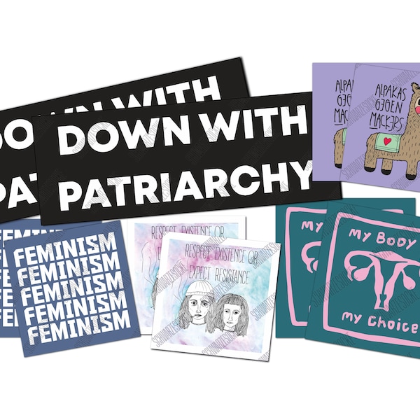 Feminismus Sticker-Mix (10 Sticker je Mix)