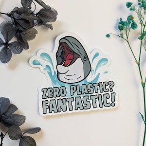 Aufkleber: Zero Plastic Delfin