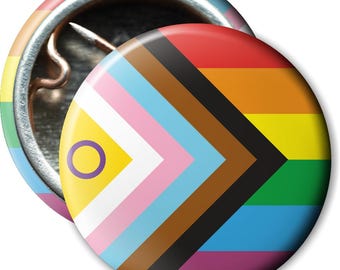 Button: Inter*-inklusive progress-pride flag