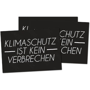 Aufkleber: Klimaschutz ist kein Verbrechen (30 Stück)