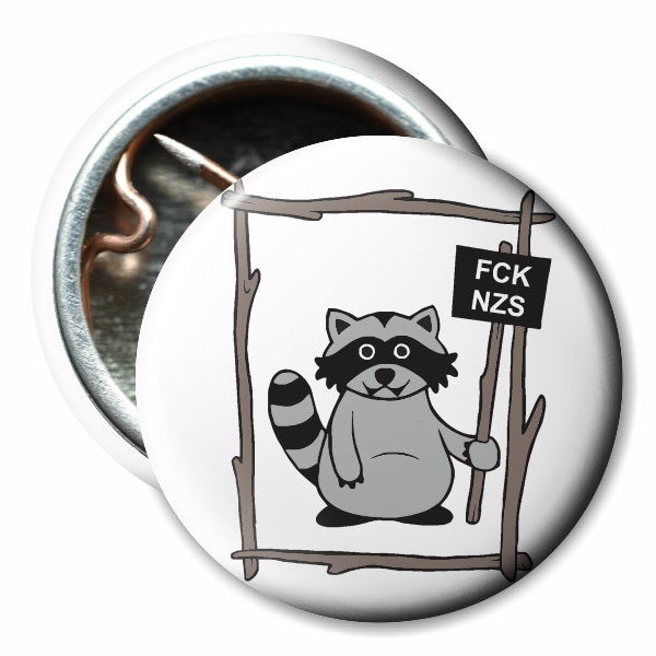 Button FCK NZS Waschbär