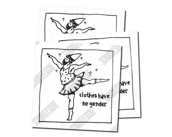 Stickers: clothes have no gender (30 pieces)