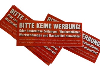 Aufkleber: Bitte keine Werbung