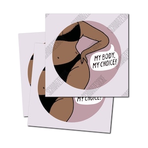 Aufkleber:  My Body My Choice Bild (30 Stück)