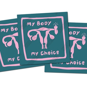 Aufkleber: My Body My Choice (30 Stück)
