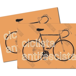 Aufkleber: Ciclista antifascista (30 Stück)