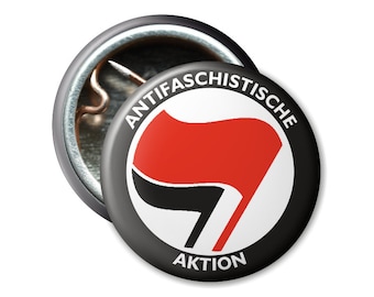 Button: Antifaschistische Aktion (rot)