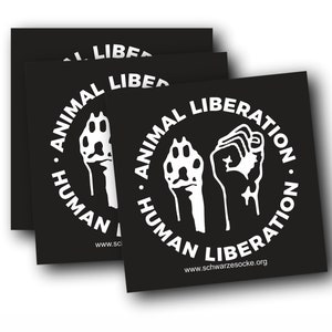 Aufkleber: Animal Liberation Human Liberation (30 Stück)