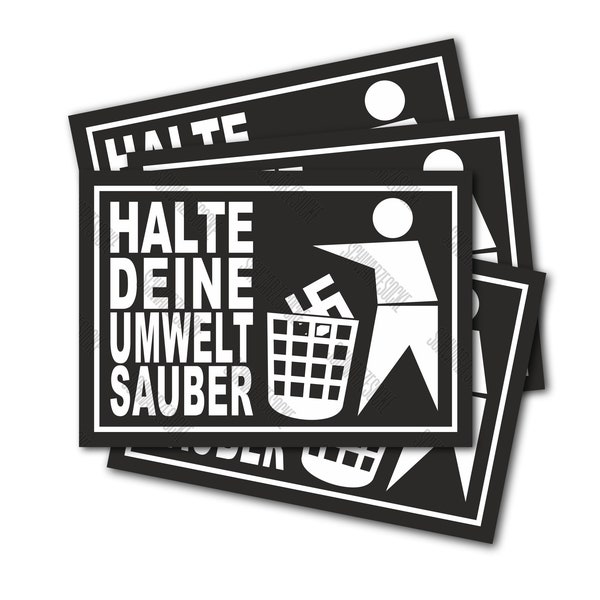 Aufkleber: Halte Deine Umwelt sauber (30 Stück)