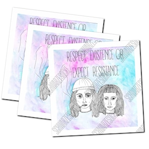 Aufkleber: Respect Aquarell (30 Stück)