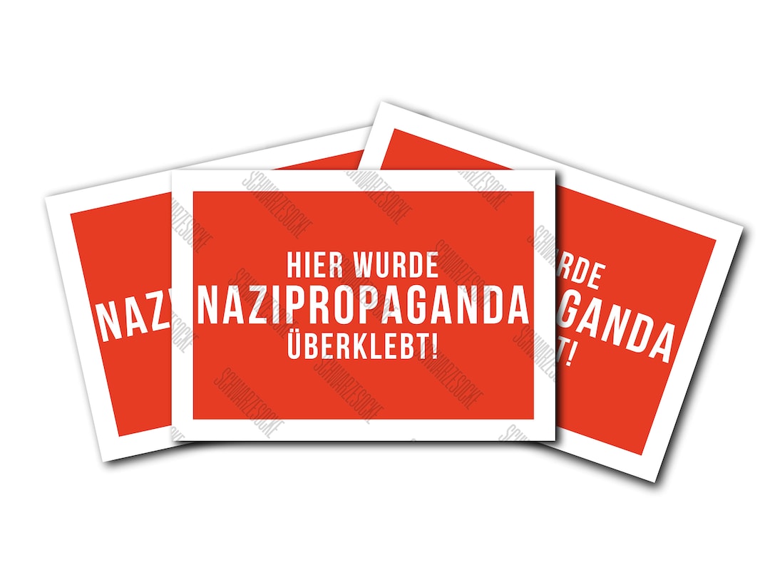 Stickers: Nazi Propaganda Has Been Covered up Here (red, 30 Stickers ...