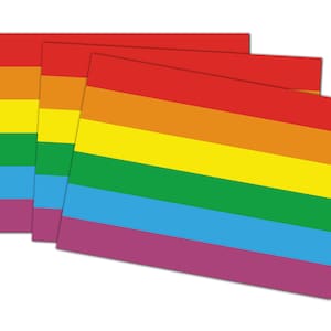 Aufkleber: Regenbogen Flagge (30 Stück)
