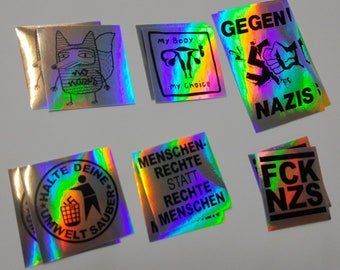 Hologramm-Sticker-Mix (12 Sticker je Mix)
