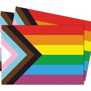 Aufkleber: New Regenbogen Flagge (30 Stück)