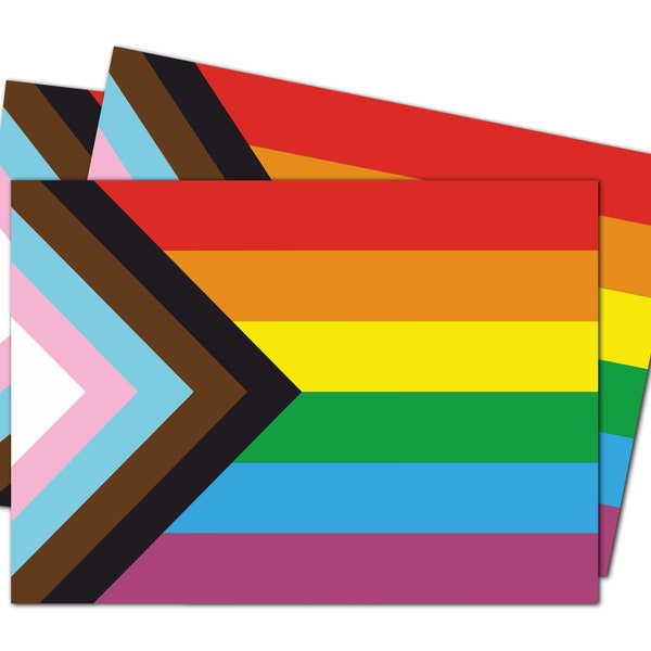 Aufkleber: New Regenbogen Flagge (30 Stück)