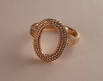 Women's gold plated twisted ring