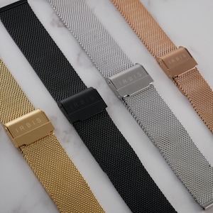 Robust resistant watch strap made of high quality Milanese mesh