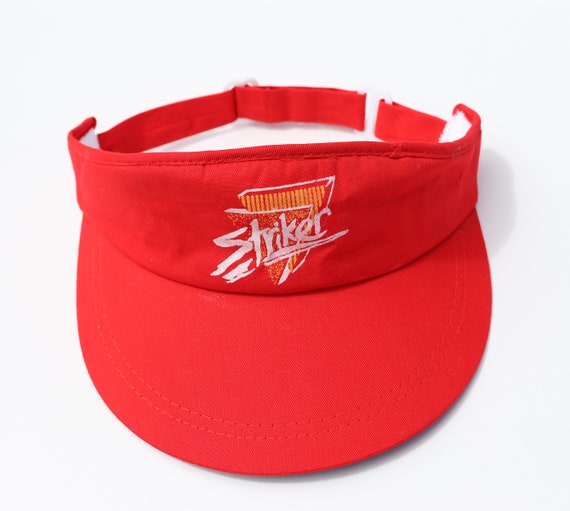 Vintage Red Striker adjustable sun visor in excel… - image 1