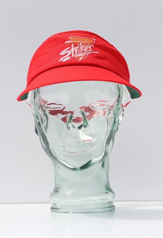 Vintage Red Striker adjustable sun visor in excel… - image 2