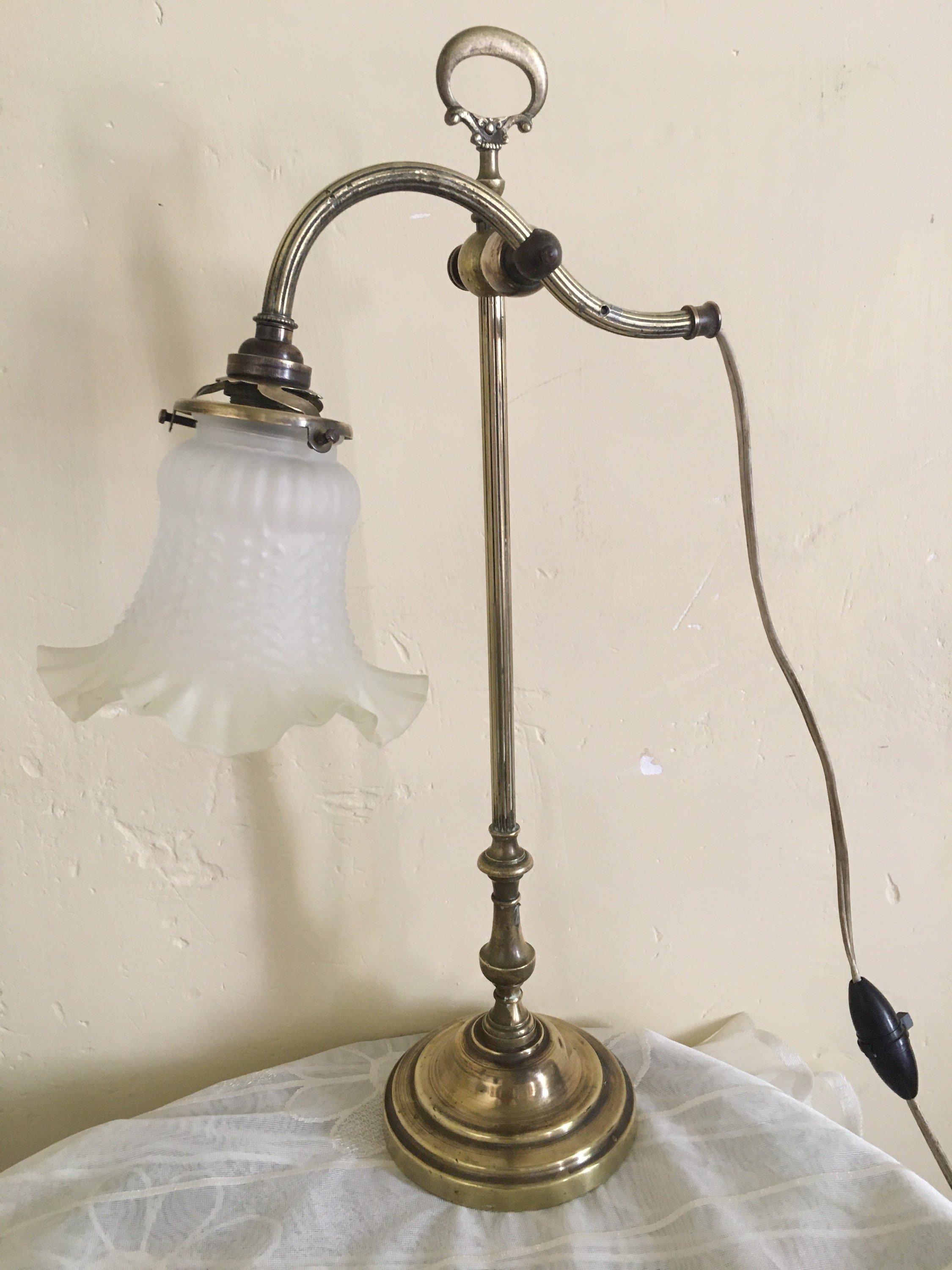 Vintage French brass table / Desk lamp 1930s period art Etsy