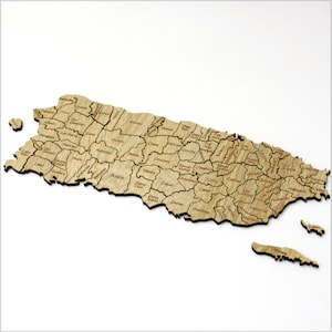 Porto Rico Laser Cut Magnet-Puzzle, 51 Bundesstaaten USA 79tlg