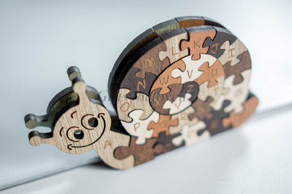 Snail Puzzle ABC - Etsy Australia