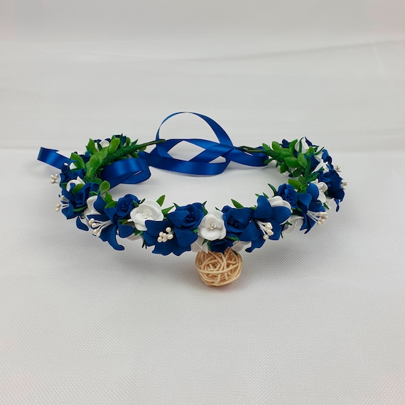 Navy blue cheap flower crown