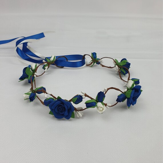 Navy blue cheap flower crown