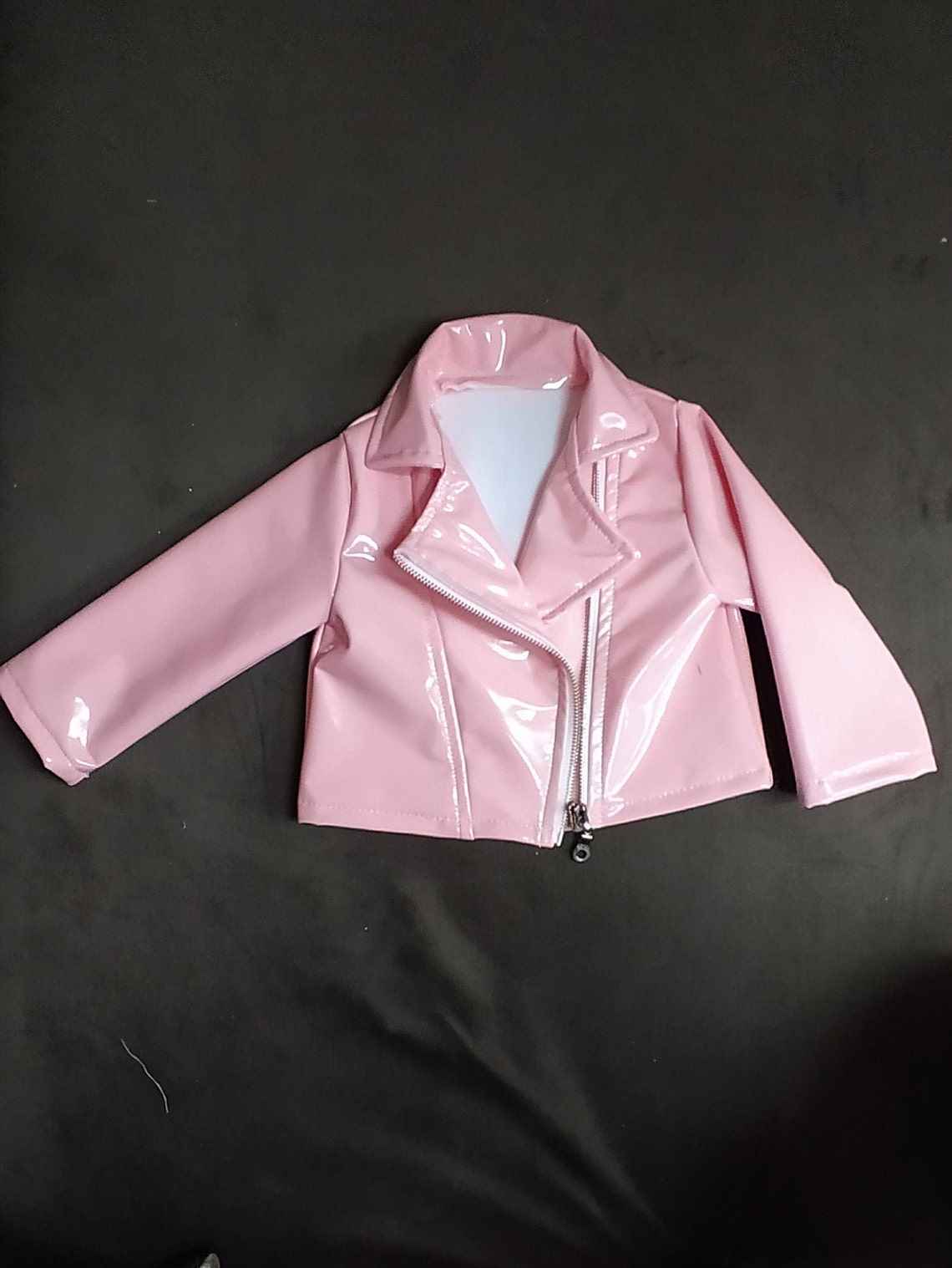 pink latex jacket