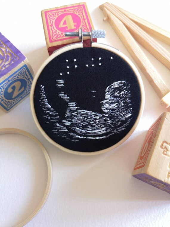 Braille Ultrasound Embroidery for Parents and Expecting Etsy