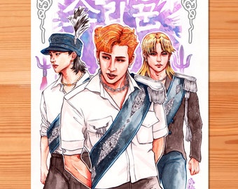 SKZ watercolor print