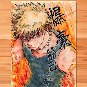 Bakugo watercolor print
