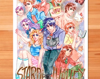 Stardew watercolor print
