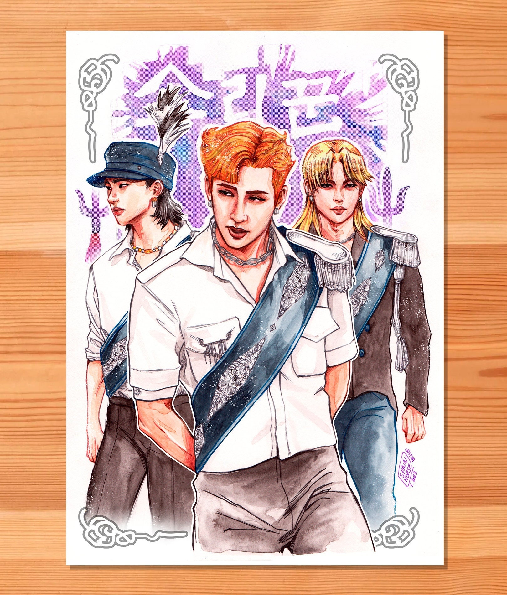 SKZ Watercolor Print - Etsy