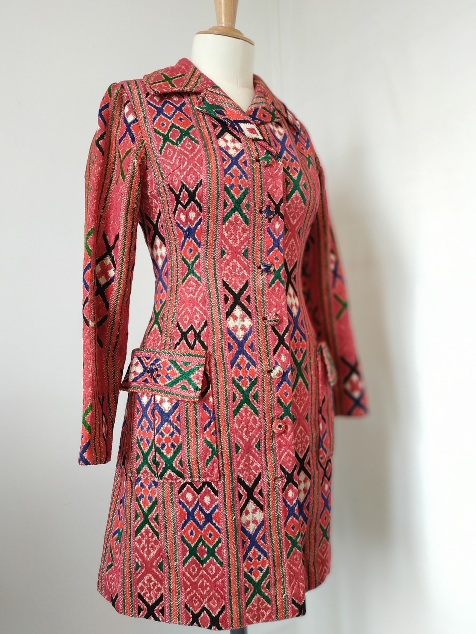 Manteau tapisserie vintage années 60 ethnique brodé main | Etsy