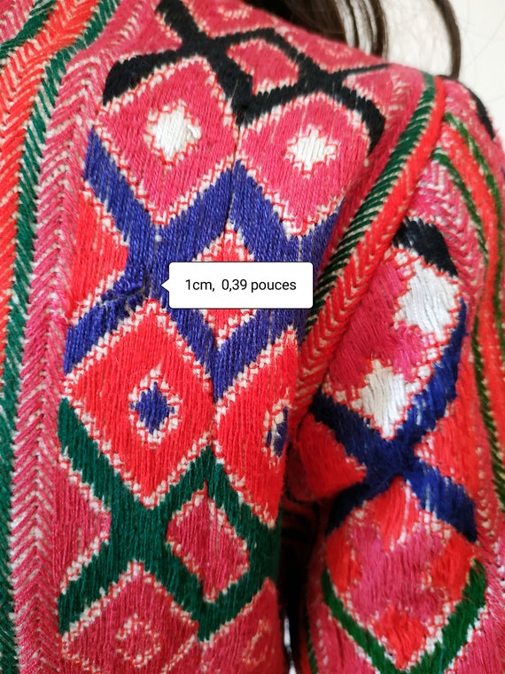 Authentic folk coat from the 60s, hand embroidere… - image 8