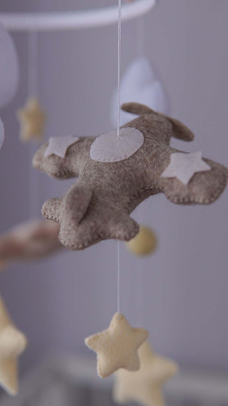 Vintage plane mobile Baby mobile Cot mobile Airplane Etsy