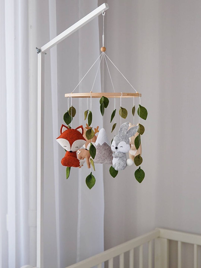 Woodland mobile Baby mobile Woodland nursery Woodland Etsy