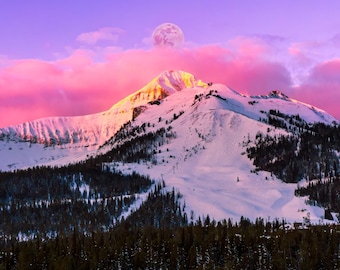 Lone Peak Montana Sunrise | Big Sky Montana | Montana Wall Art