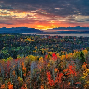 Vermont Wall Art photo print - Vermont Fall Colors Photo of Sunrise - North East Kingdom | Picture of Vermont | Landscape Photography