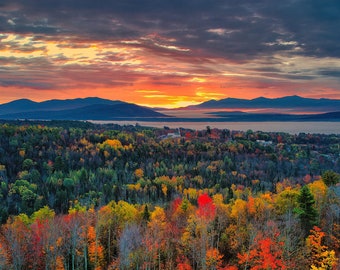 Vermont Wall Art photo print - Vermont Fall Colors Photo of Sunrise - North East Kingdom | Picture of Vermont | Landscape Photography