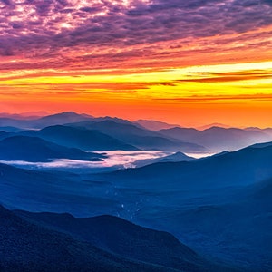 Photo Print of the white mountains from the Mount Washington Auto Road Sunrise - New Hampshire Wall Art