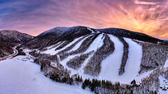 Cannon Mountain and Ski Resort Sunset | Franconia Notch New