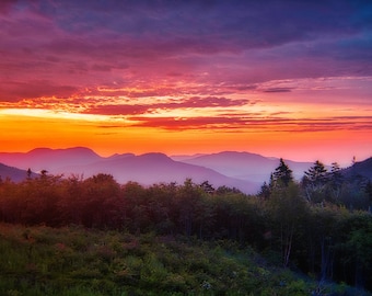 White Mountains New Hampshire Wall Art Photo Print| New Hampshire Landscape Photography Canvas Print | Sunrise Art | NH Hanging Wall Decor