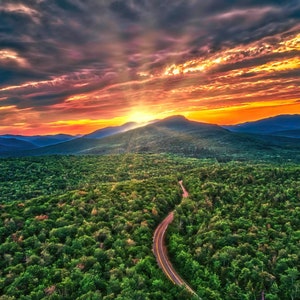 Sunrise over the White Mountains National Forest New Hampshire - Canvas Print, Framed Picture, Metal or Paper Print