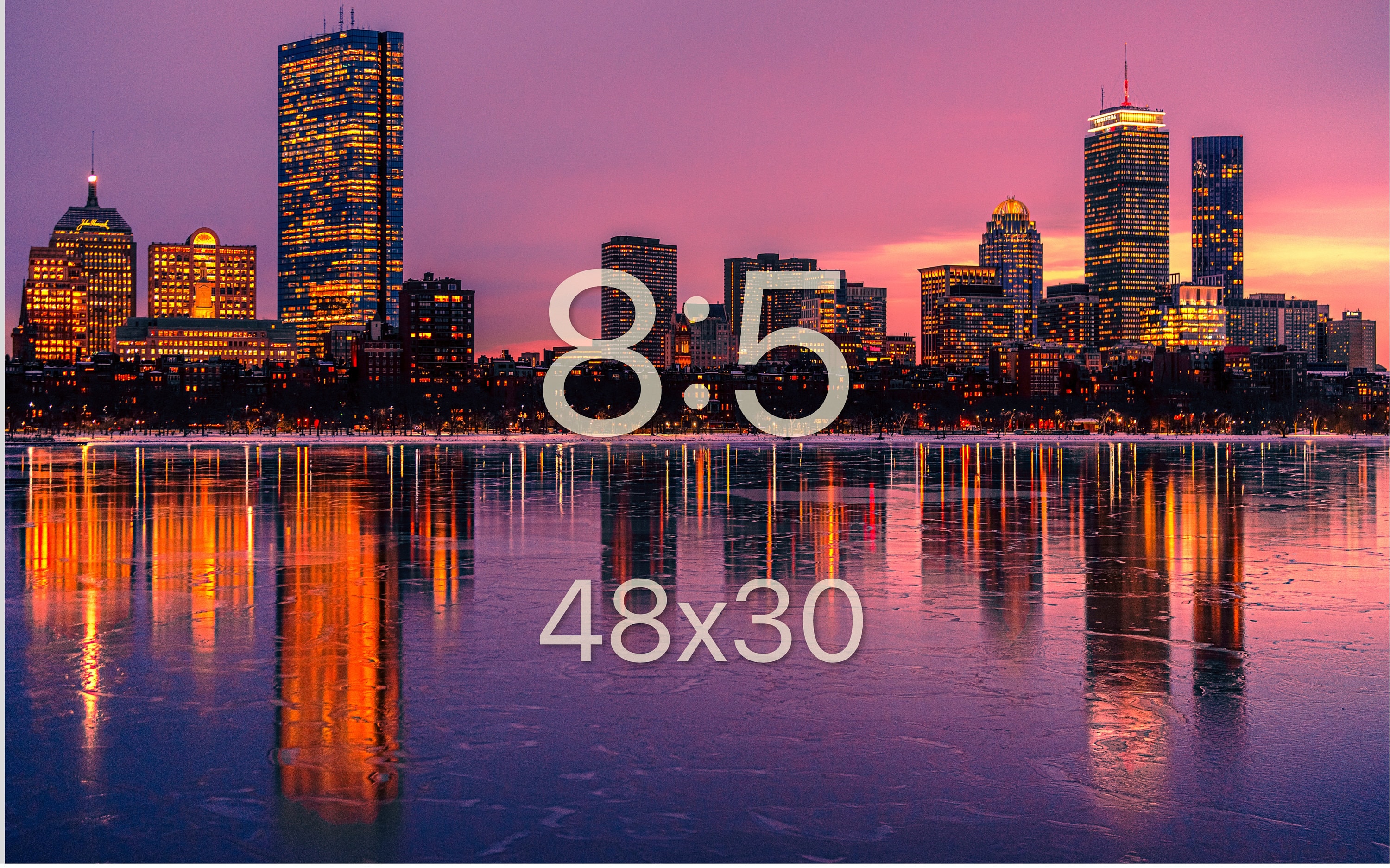 Impression Murale Boston Skyline Géométrique – Sur Toile – Style Moderne Multicolore