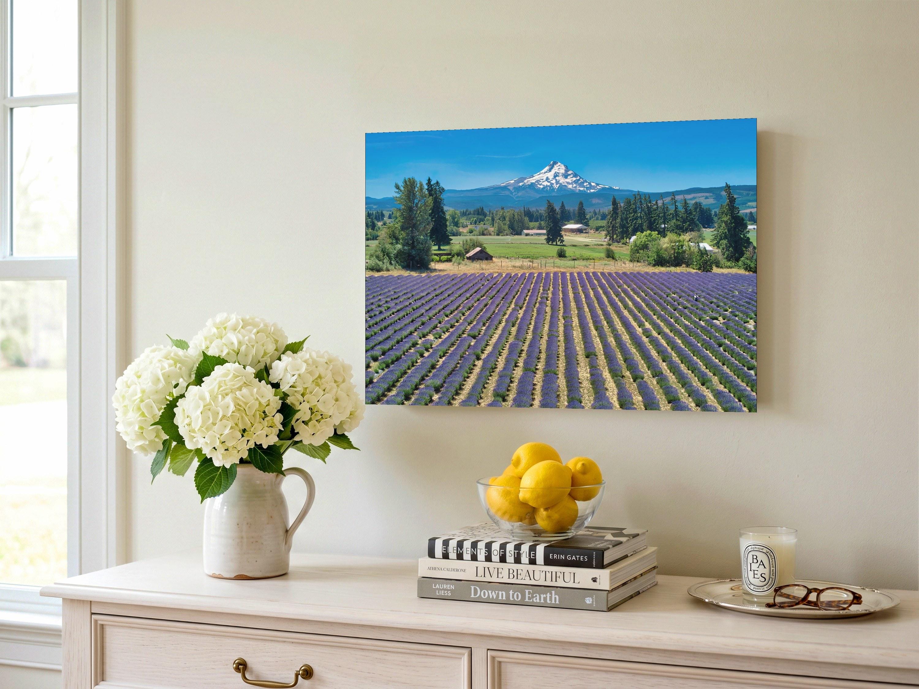 Mount Hood Lavender Farm Photography Print | Hood River Oregon