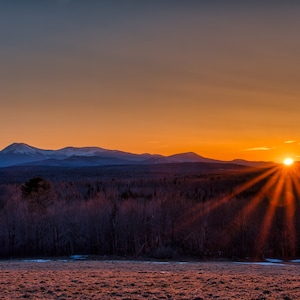 Mount Katahdin Sunset Photo Print and Wall Art | Mt Katahdin Maine Landscape Picture Print